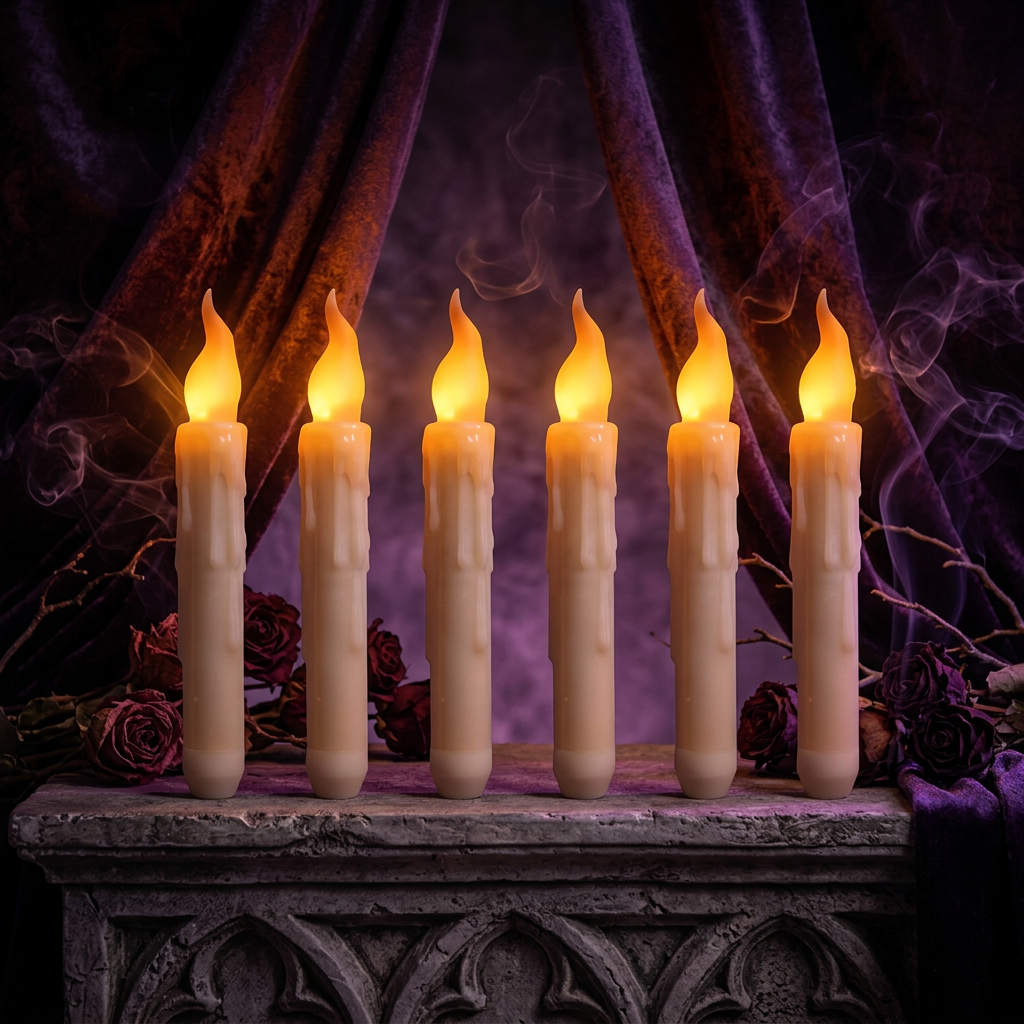 Flameless Altar Taper Candles, view 5