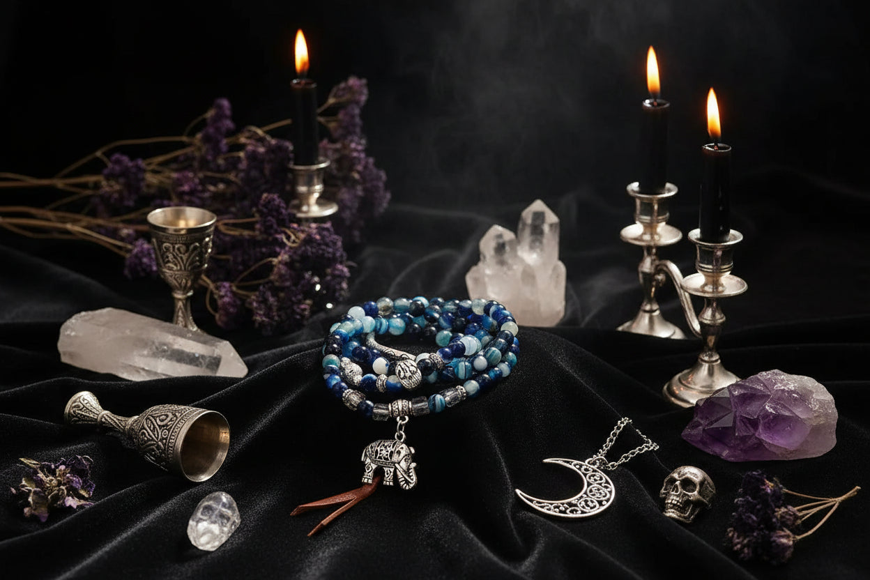 Agate Elephant Bracelet - Sorceress Sanctuary Pictured