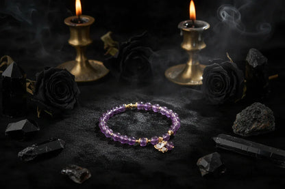 Amethyst Cat Bracelet - Sorceress Sanctuary Purple