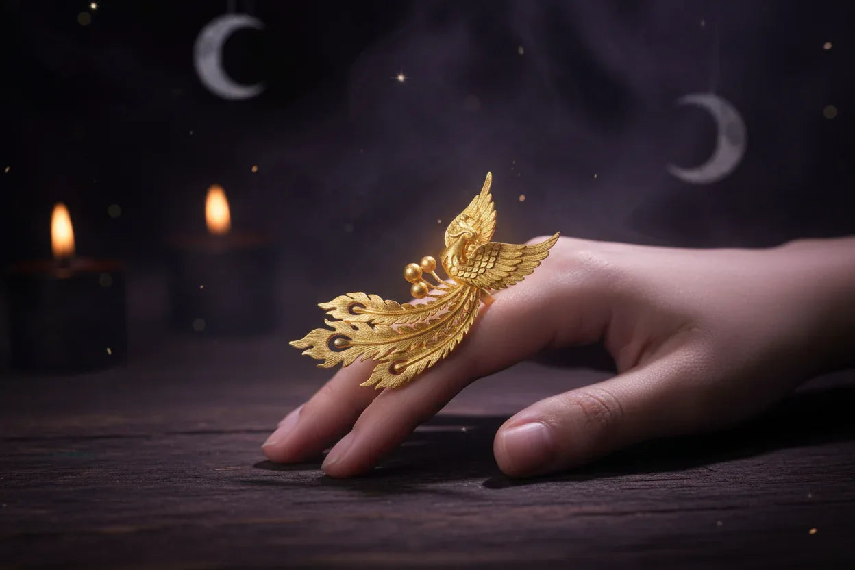 Ancient Phoenix Ring - Sorceress Sanctuary Gold