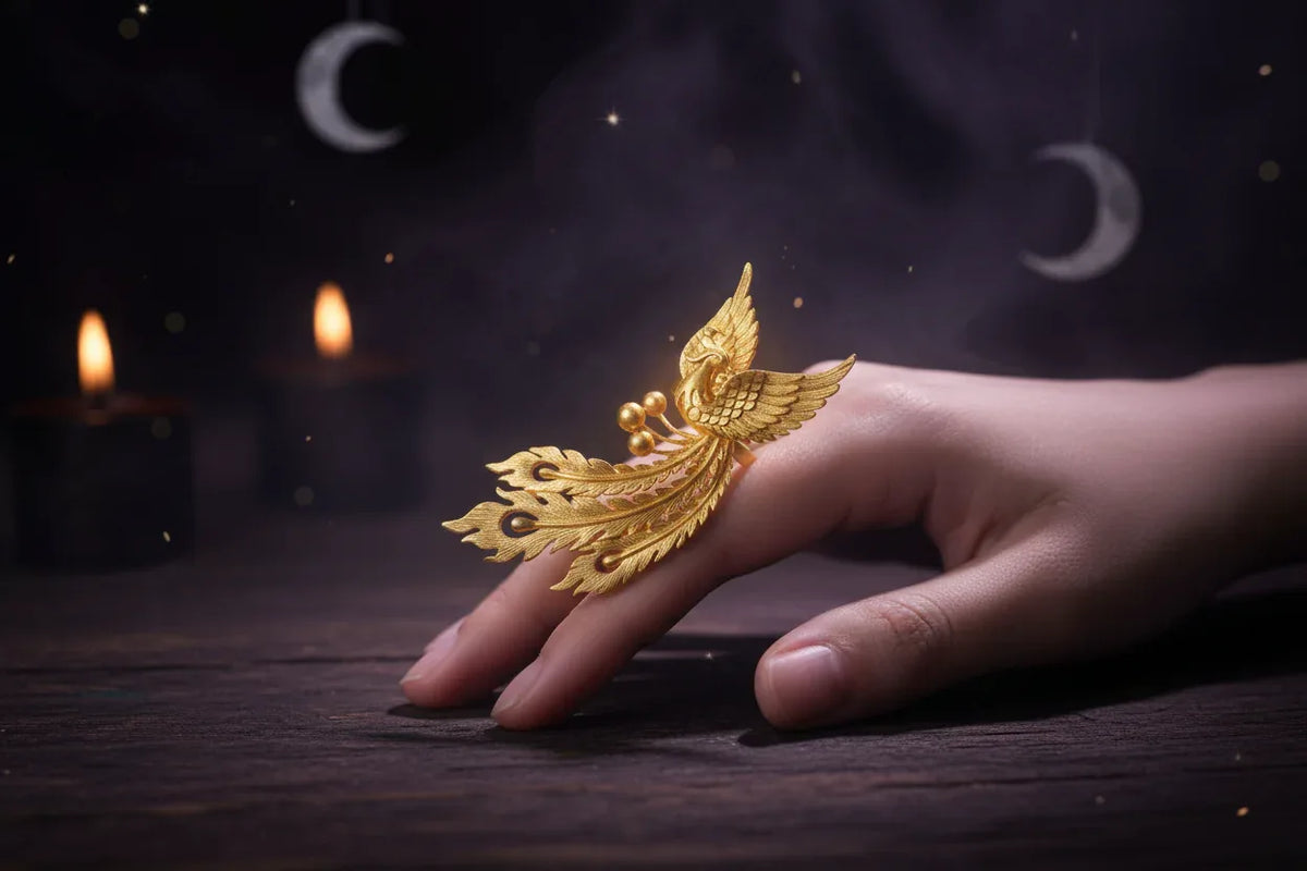 Ancient Phoenix Ring - Sorceress Sanctuary Gold