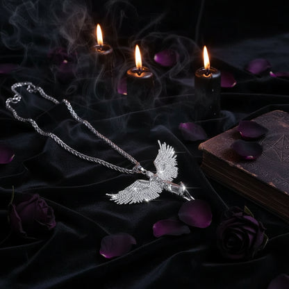 Angel Crystal Necklace - Sorceress Sanctuary Gold-Silver