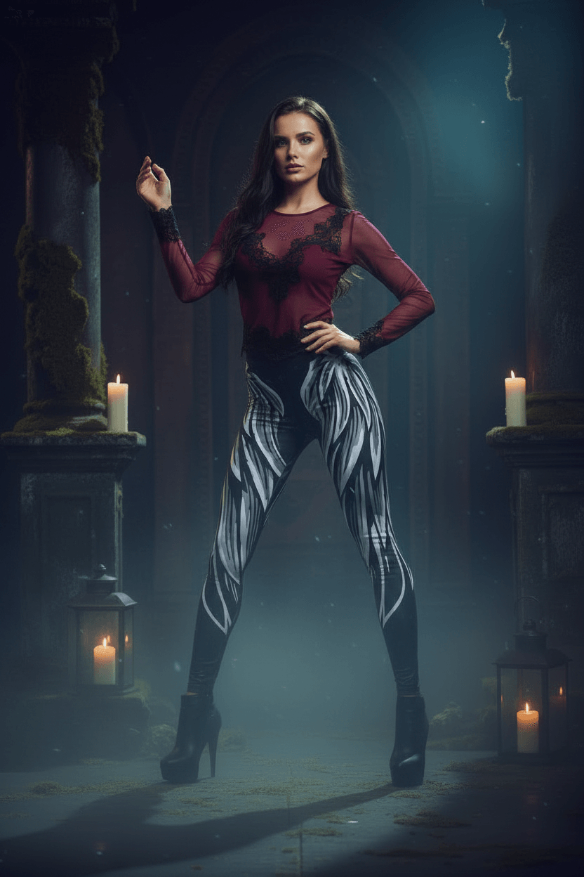 Angel Wings Leggings Sorceress Sanctuary