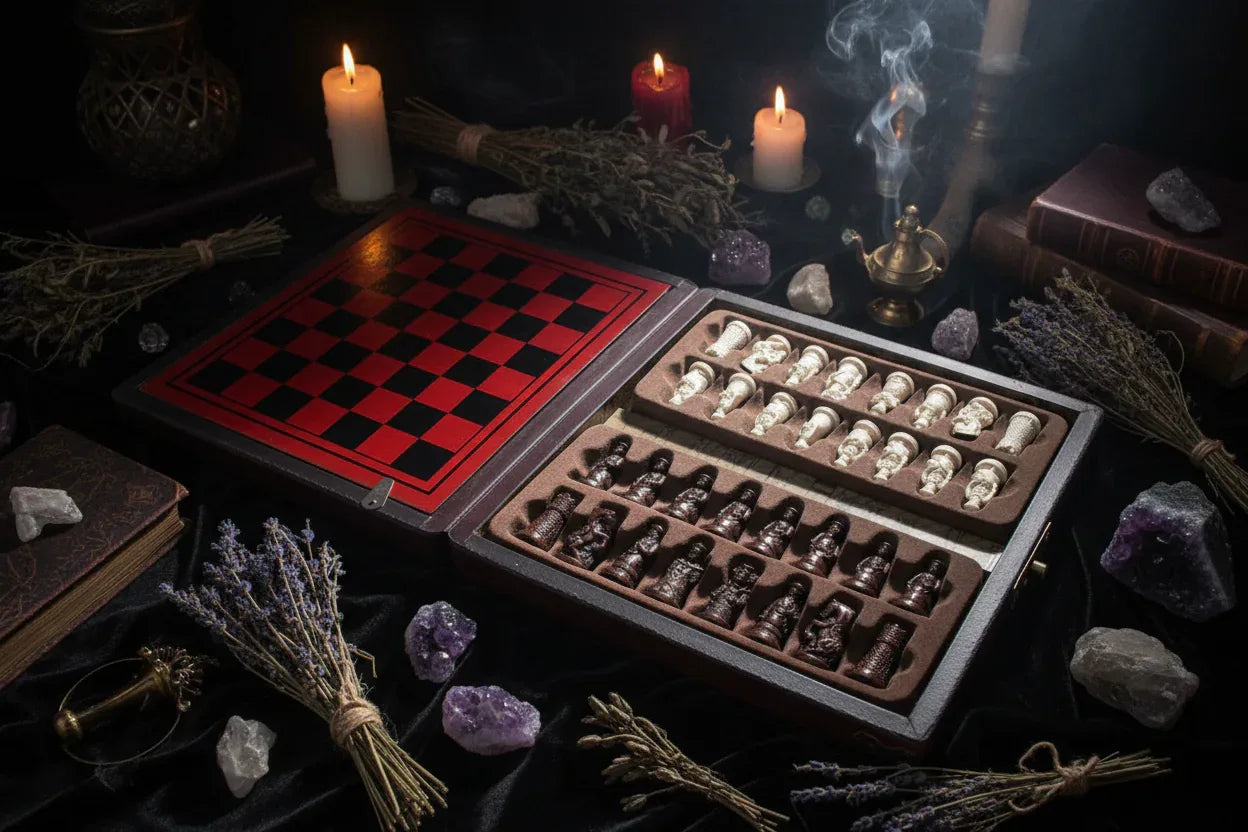 Antique Chess - Sorceress Sanctuary Red