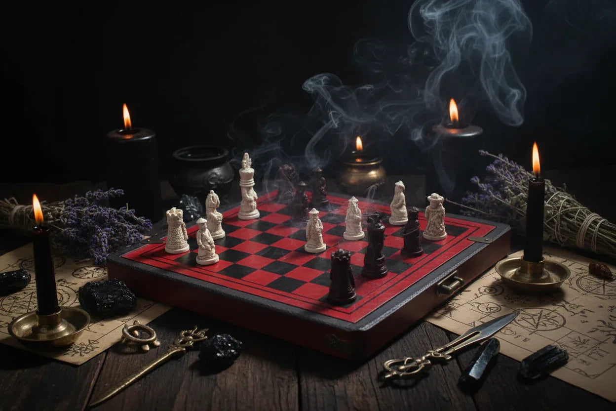 Antique Chess - Sorceress Sanctuary Red