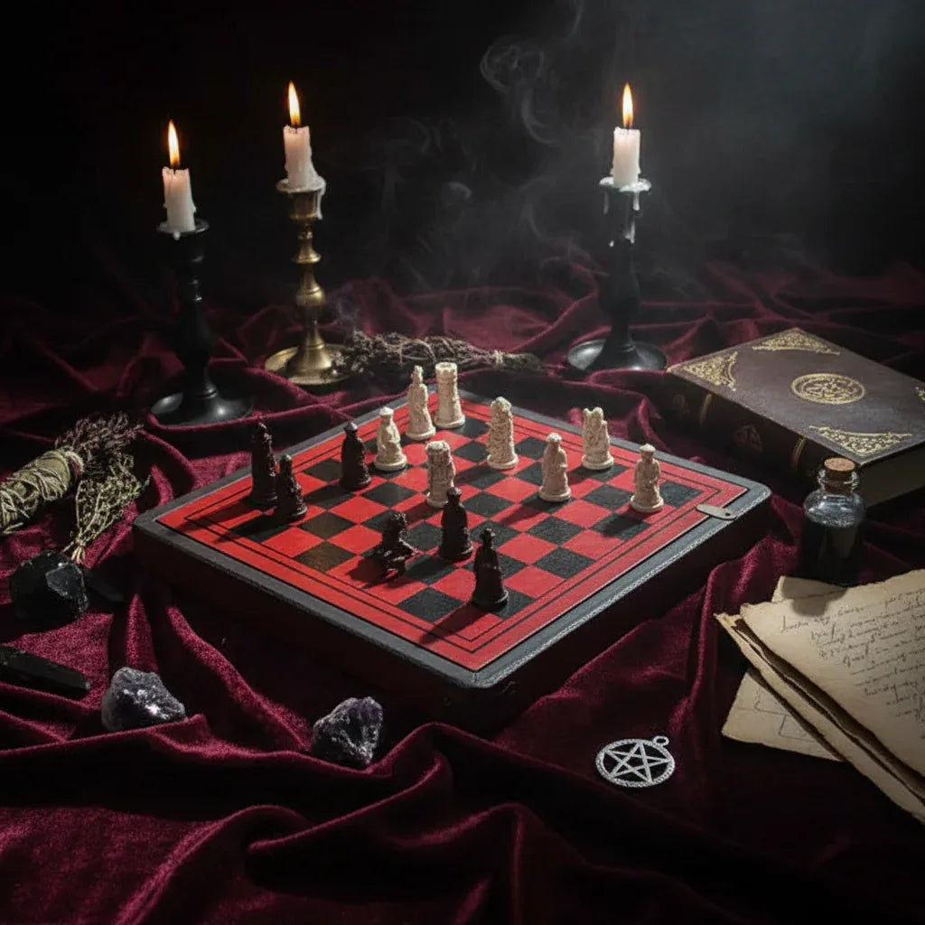 Antique Chess - Sorceress Sanctuary Red