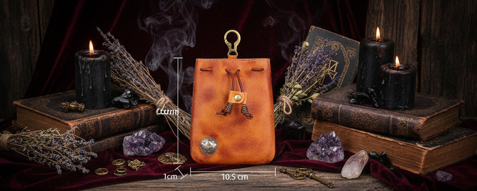 Antique Leather Bag - Sorceress Sanctuary Wine Red-Brown-Black