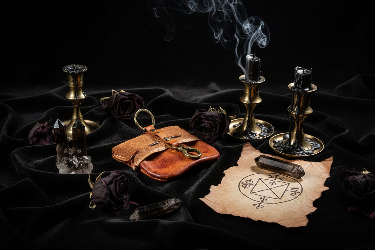 Antique Leather Bag - Sorceress Sanctuary Wine Red-Brown-Black