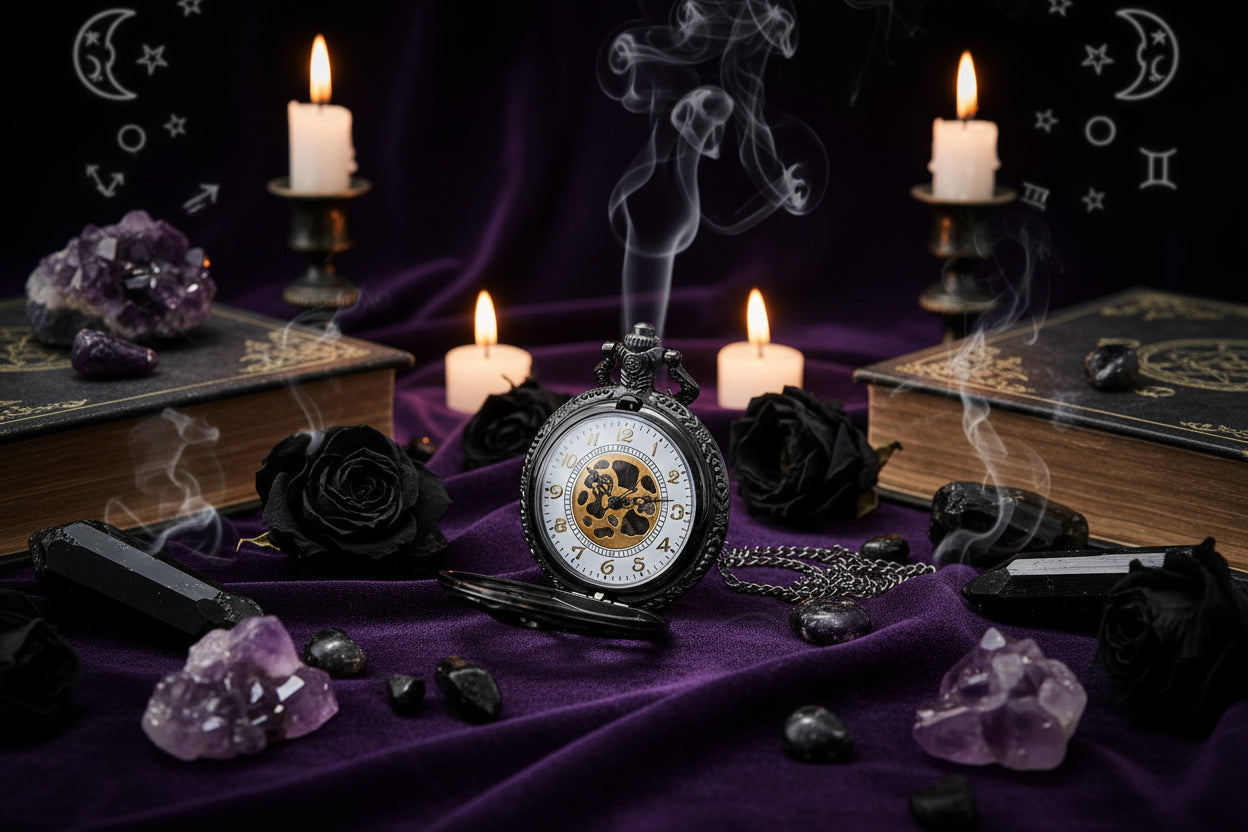Antique Skeleton Watch - Sorceress Sanctuary Black-Bronze