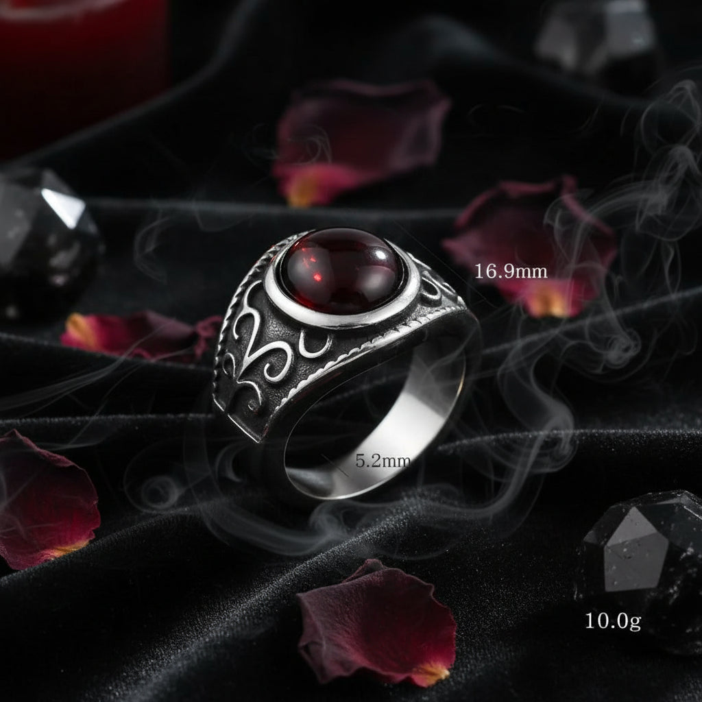 Arcane Garnet Ruby Ring - Sorceress Sanctuary 7-8-9-10-11