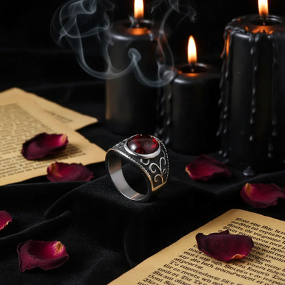 Arcane Garnet Ruby Ring - Sorceress Sanctuary 7-8-9-10-11