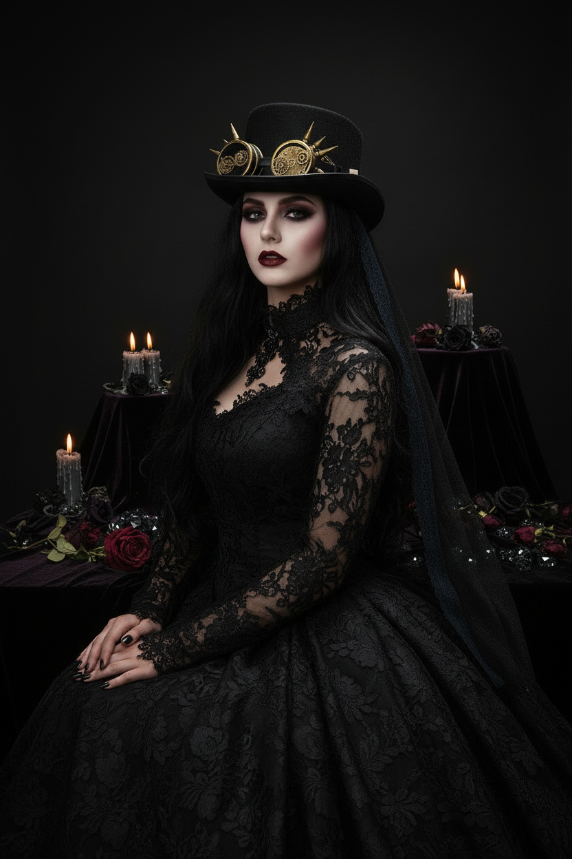 Steampunk Hat, Mini Top Hat for Performances Sorceress Sanctuary