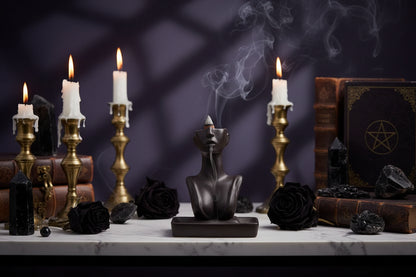 Beauty Incense Burner - Sorceress Sanctuary Black-Blue