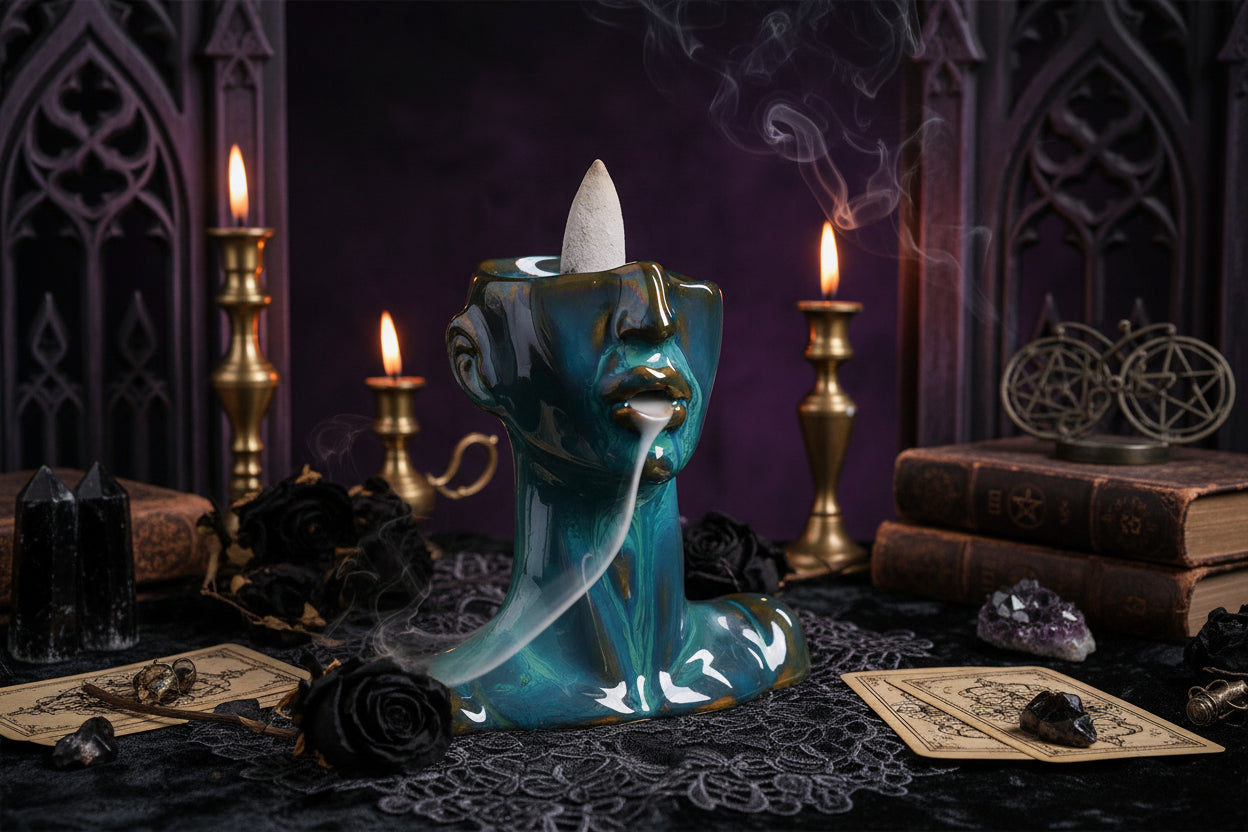 Beauty Incense Burner - Sorceress Sanctuary Black-Blue