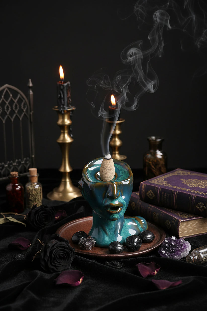 Beauty Incense Burner - Sorceress Sanctuary Black-Blue