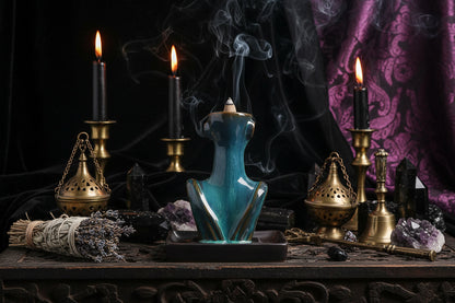 Beauty Incense Burner - Sorceress Sanctuary Black-Blue