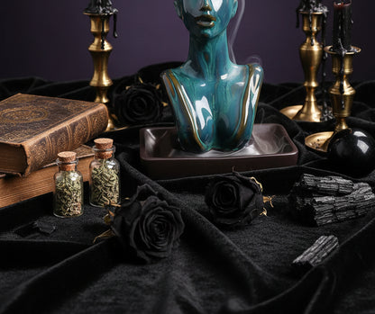 Beauty Incense Burner - Sorceress Sanctuary Black-Blue