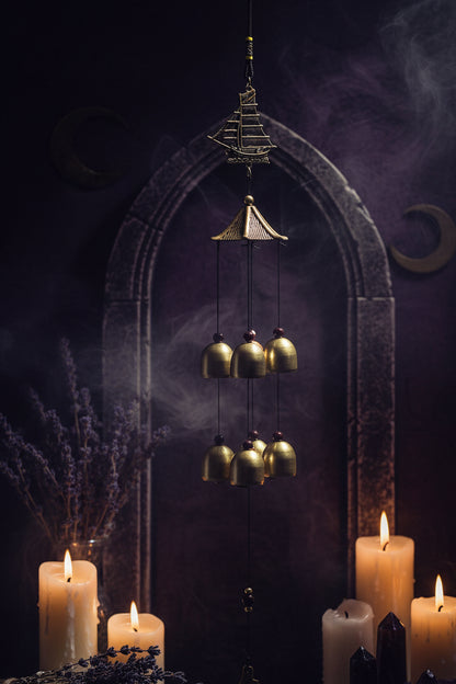 2-Layer 6-Bell Wind Chime Wall Decor Sorceress Sanctuary