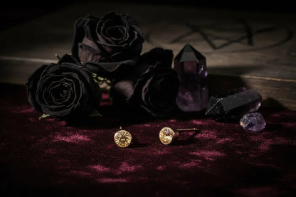 Birthstone Earrings - Sorceress Sanctuary Rose Gold / March-Gold / January-Rose Gold / January-Steel / January-Gold / June