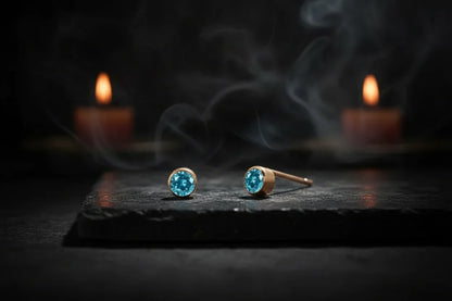 Birthstone Earrings - Sorceress Sanctuary Rose Gold / March-Gold / January-Rose Gold / January-Steel / January-Gold / June