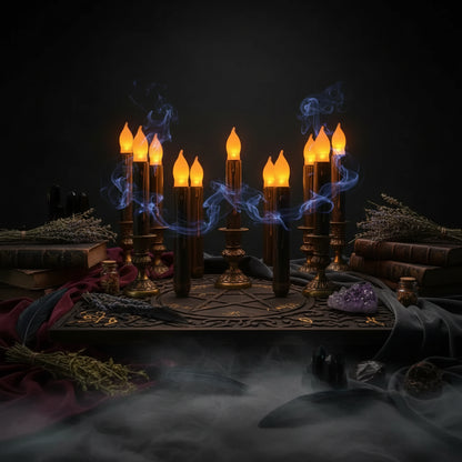 Black Long Candles - Sorceress Sanctuary Yellow / 12pcs