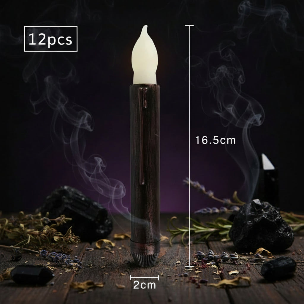 Black Long Candles - Sorceress Sanctuary Yellow / 12pcs