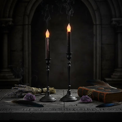 Black Long Candles - Sorceress Sanctuary Yellow / 12pcs