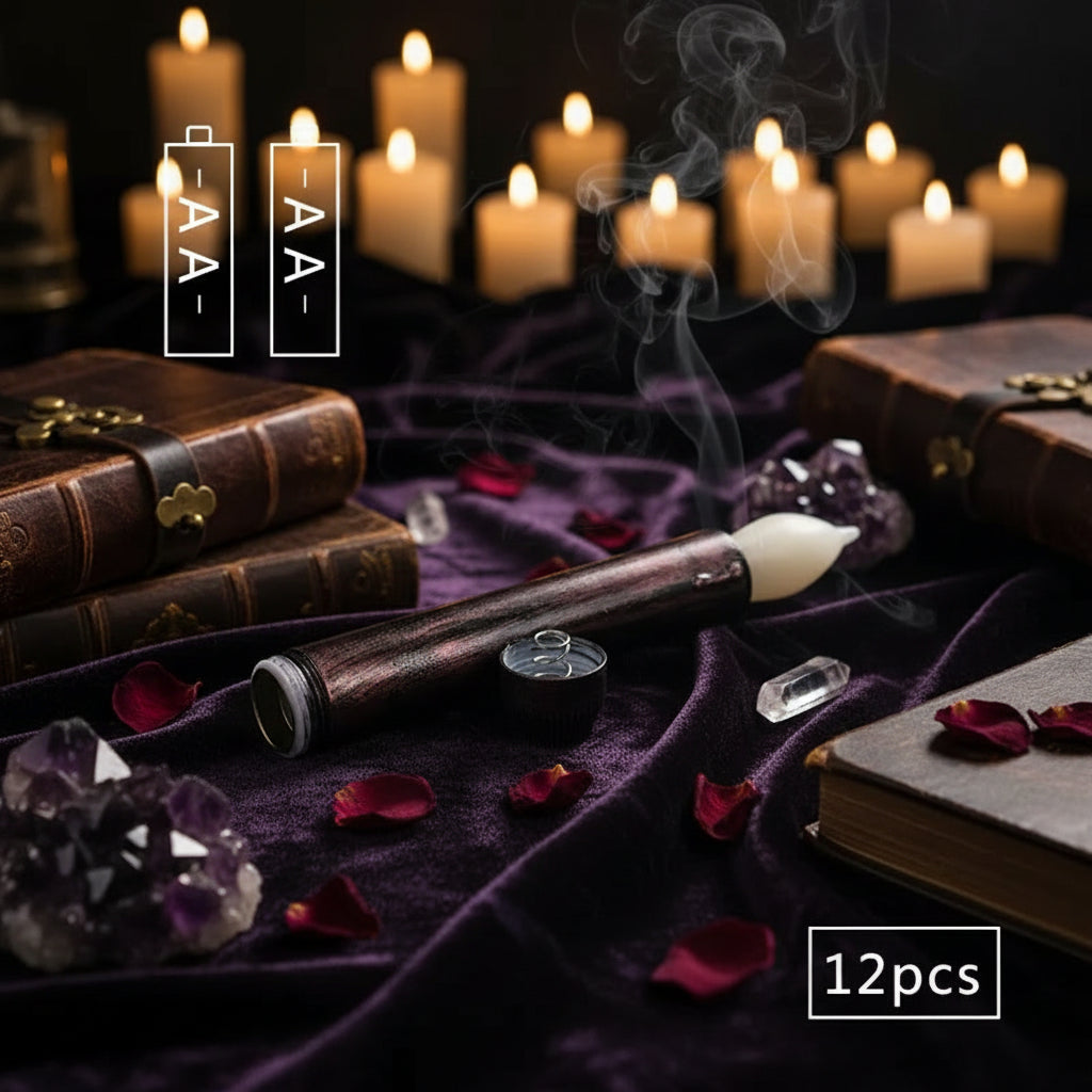Black Long Candles - Sorceress Sanctuary Yellow / 12pcs