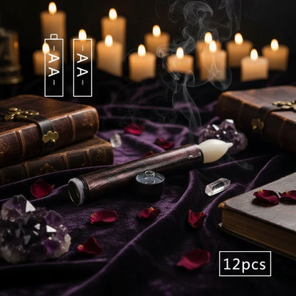 Black Long Candles - Sorceress Sanctuary Yellow / 12pcs