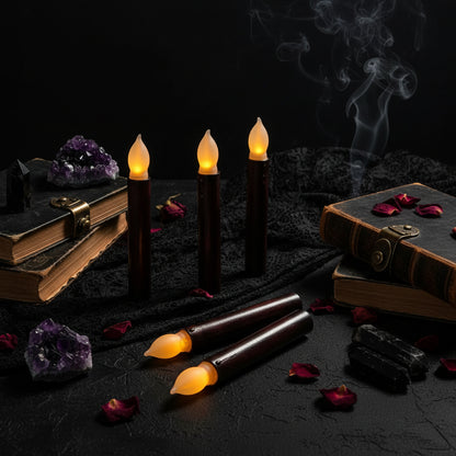 Black Long Candles - Sorceress Sanctuary Yellow / 12pcs