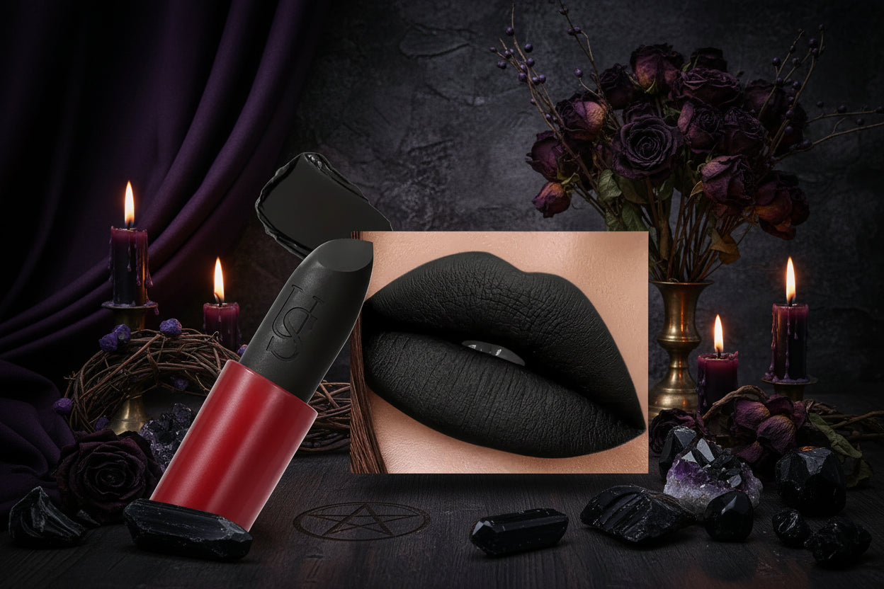 Black Matte Lipstick - Sorceress Sanctuary Black / 1pc