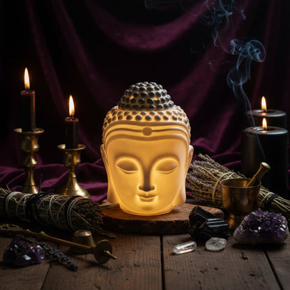 Buddha Head Incense - Sorceress Sanctuary black-white