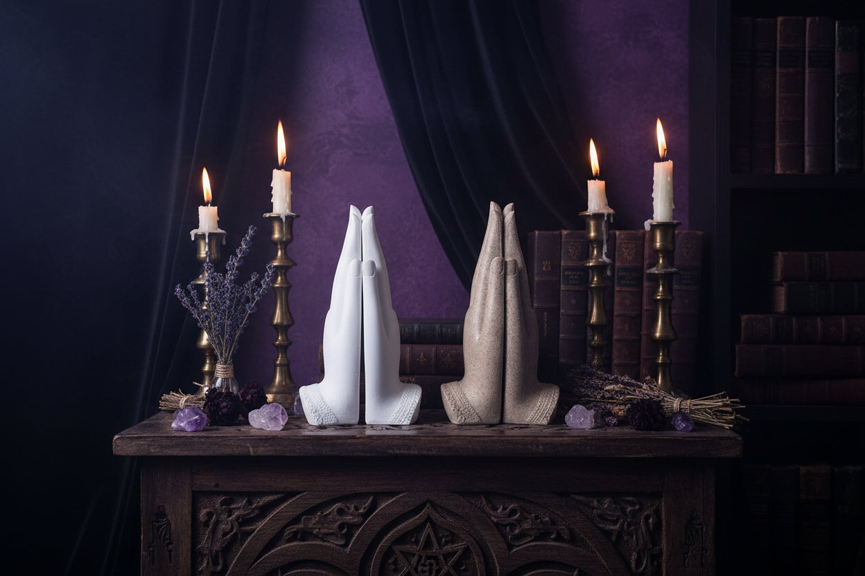 Buddha Peace Sculpture - Sorceress Sanctuary Brown-White