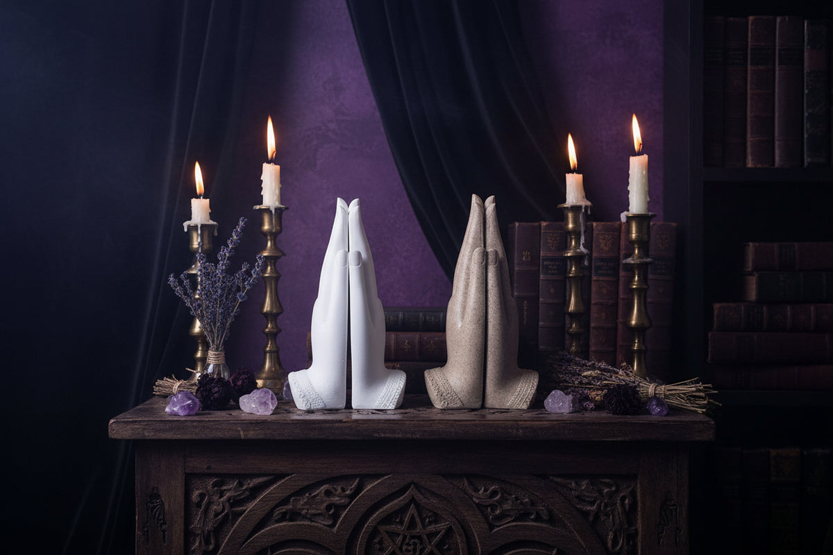 Buddha Peace Sculpture - Sorceress Sanctuary Brown-White