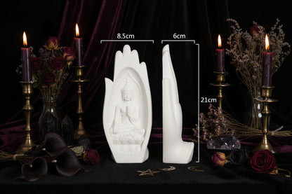 Buddha Peace Sculpture - Sorceress Sanctuary Brown-White