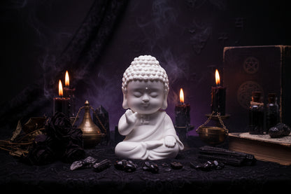 Buddha Statue - Sorceress Sanctuary Buda - Namastê-Buda - Gesto da Coragem