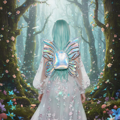 Butterfly Fairy Backpack - Sorceress Sanctuary Silvery-Black-pink