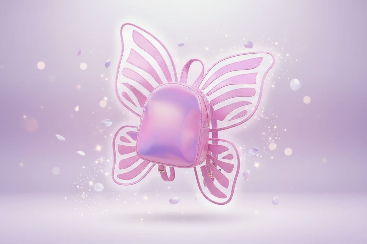 Butterfly Fairy Backpack - Sorceress Sanctuary Silvery-Black-pink