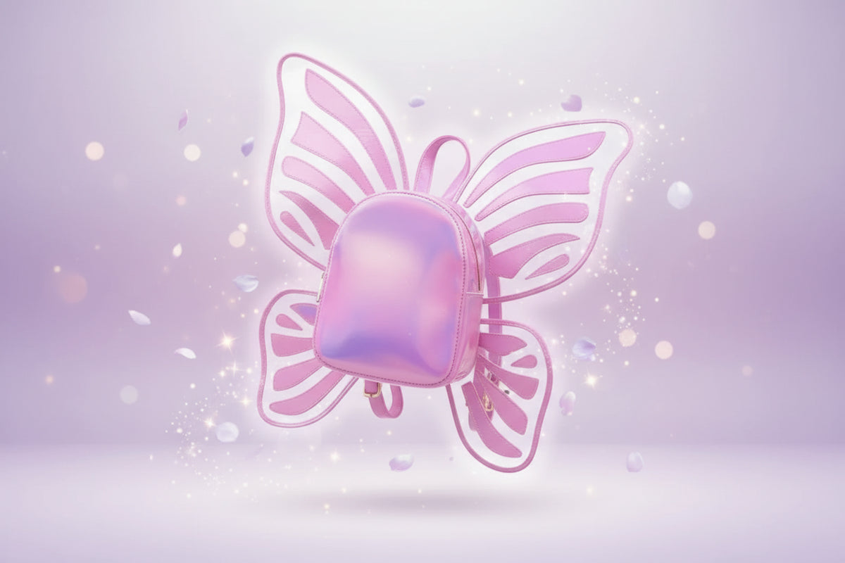 Butterfly Fairy Backpack - Sorceress Sanctuary Silvery-Black-pink