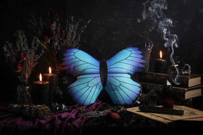 Butterfly Pillow - Sorceress Sanctuary Blue / M-Blue / S-Green / S-Green / M-Orange / M