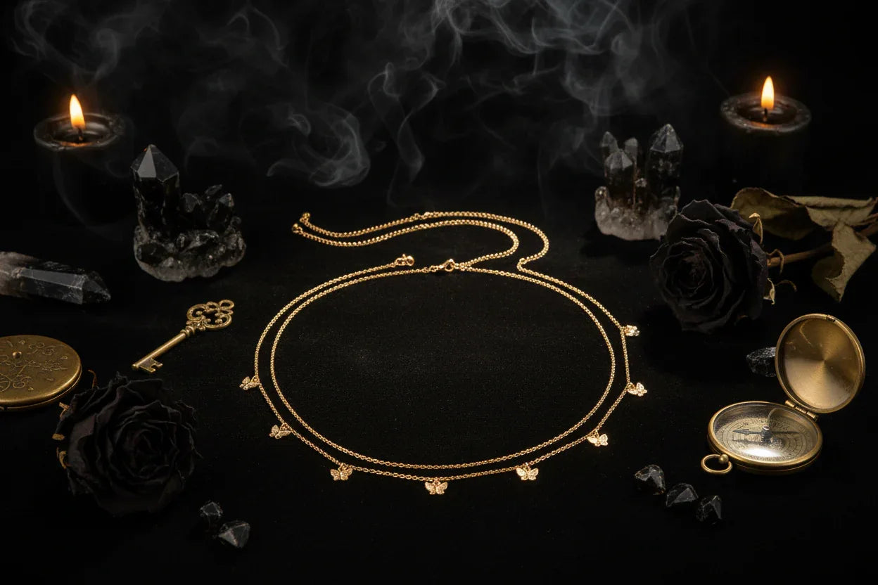 Butterfly Waist Chain - Sorceress Sanctuary Gold-White
