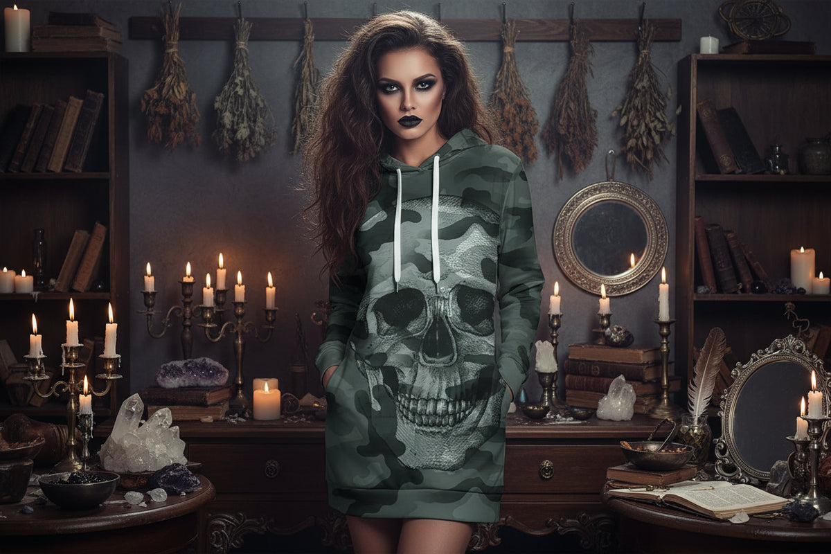 Camouflage Skull Hoodie - Sorceress Sanctuary Purple / S-Purple / M-Purple / L-Purple / XL-Purple / XXL