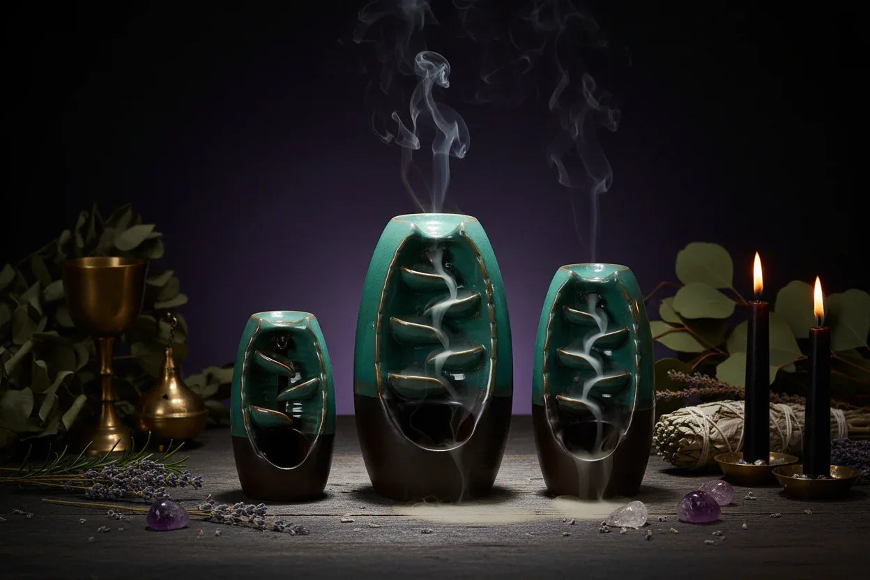 Cascading Incense Holder - Sorceress Sanctuary Blue / S-8*13cm-Blue / M-10.5*20cm-Yellow / M-10.5*20cm-Yellow / S-8*13cm