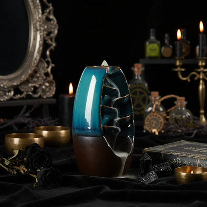 Cascading Incense Holder - Sorceress Sanctuary Blue / S-8*13cm-Blue / M-10.5*20cm-Yellow / M-10.5*20cm-Yellow / S-8*13cm
