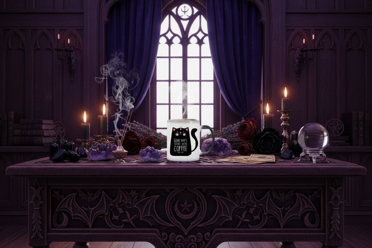 Cat Heat Mug - Sorceress Sanctuary Unicorn cat