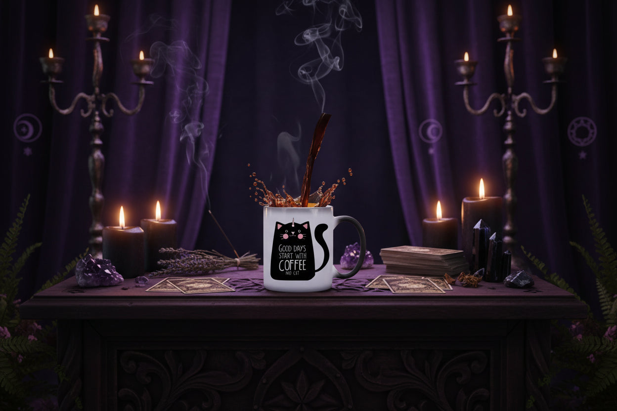 Cat Heat Mug - Sorceress Sanctuary Unicorn cat