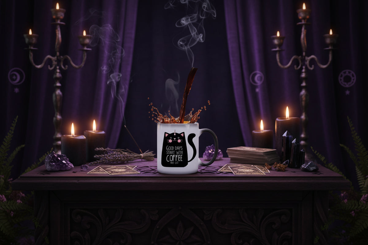 Cat Heat Mug - Sorceress Sanctuary Unicorn cat