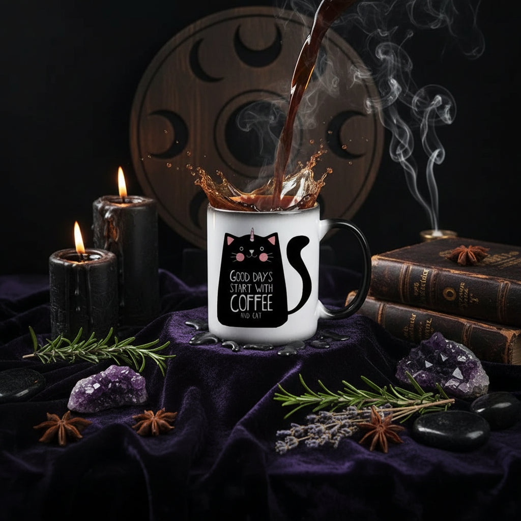 Cat Heat Mug - Sorceress Sanctuary Unicorn cat