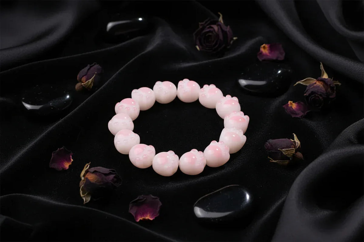 Cat Paw Bracelet - Sorceress Sanctuary lime / Cat's Paw / 12to13mm-Cherry Blossom Powder Is Small / Cat's Paw / 12to13mm-Charcoal Burning Dunhuang / Cat's Paw / 12to13mm-Dark green / Cat's Paw / 12to13mm-Tipsy Wild Berry / Cat's Paw / 12to13mm