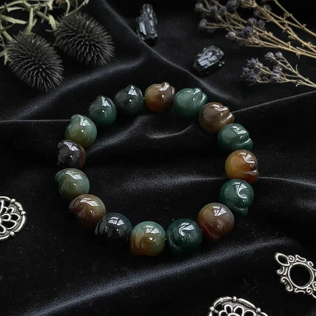 Cat Paw Bracelet - Sorceress Sanctuary lime / Cat's Paw / 12to13mm-Cherry Blossom Powder Is Small / Cat's Paw / 12to13mm-Charcoal Burning Dunhuang / Cat's Paw / 12to13mm-Dark green / Cat's Paw / 12to13mm-Tipsy Wild Berry / Cat's Paw / 12to13mm